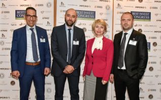 Chrysilios Pelekanos, Vice President of the Cyprus-Saudi Arabia Business Association, Abdelaziz Ghellal, Representative of the African Union; Natalia Kardash, founder, Best Invest Congress, Odysseas Melikides, Chairman of the Cyprus-Africa Business Development Committee. Photo sb-cyprus.com