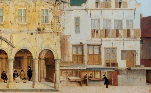 Банк Амстердама,построенный в 1609 году. Художник – Питер Саенредам.